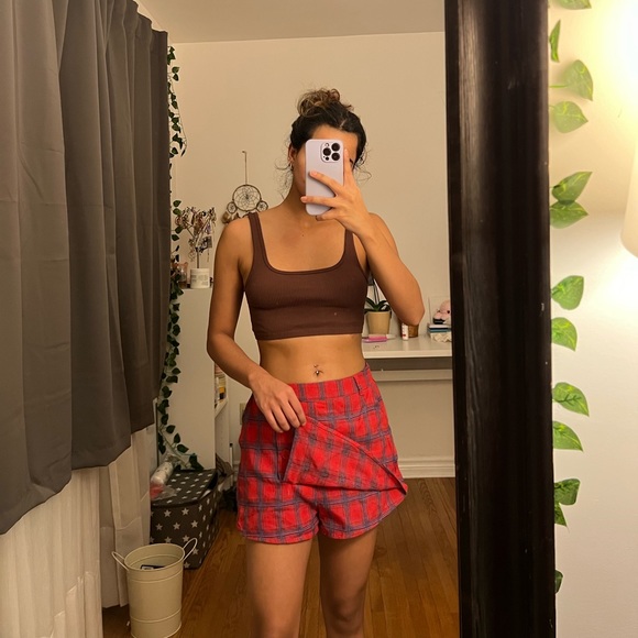 VINTAGE Red plaid skort - Picture 3 of 5